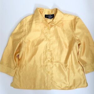 Sag Harbor Yellow Dress Blouse